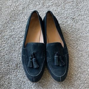 Franco Sarto Suede Tassel Loafers